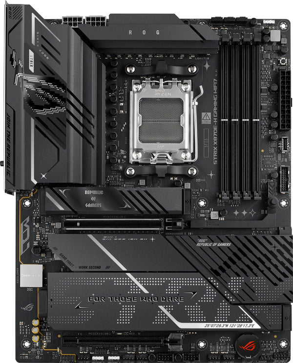 ASUS - ROG STRIX X870E-H (Socket AM5) AMD X870 ATX DDR5 Wi-Fi 7 BE Motherboard - Black