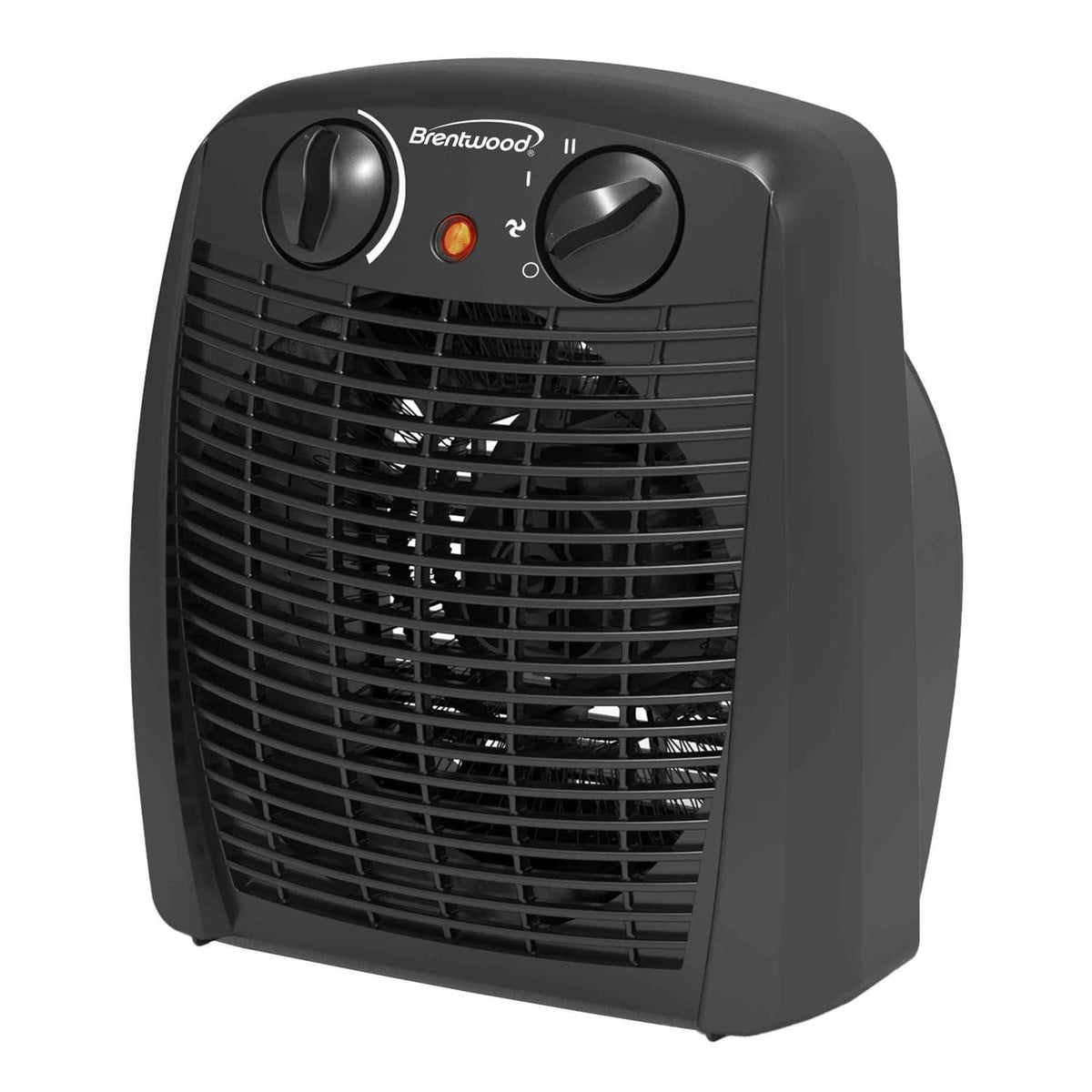 Brentwood - 1500W Max Portable Electric Space Heater and Fan, Model H-F305BK - Black