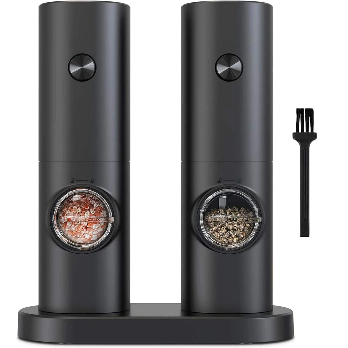 COWIN - Salt and Pepper Grinder Set Adjustable Coarseness Automatic Battery Powered - Black