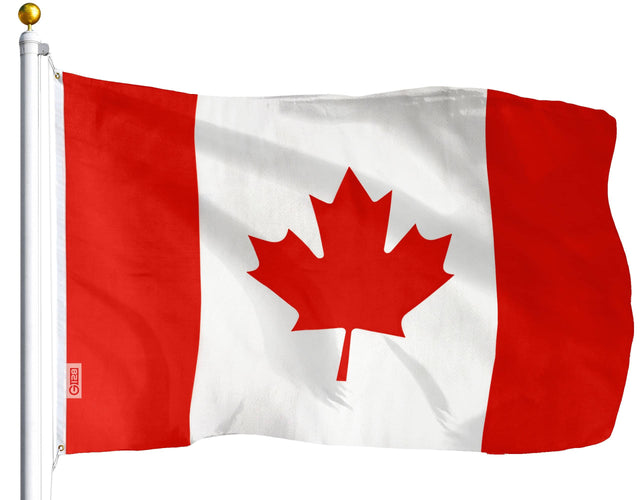 Front. G128 - Canada Flag Printed Polyester 3x5 ft. - Assorted Colors.