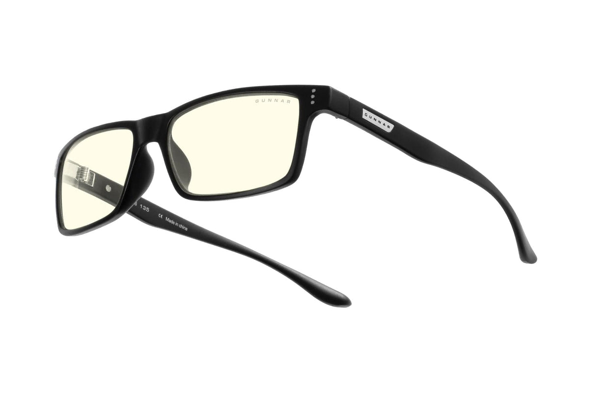 GUNNAR - Gaming Glasses - Vertex, Clear Neutral Lens - Blue Light Block, Relieve Dry Eye, For Cross Room Veiwing - Onyx