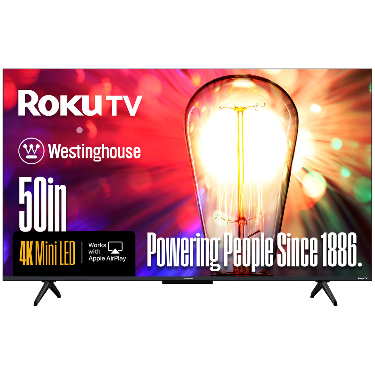 Westinghouse - 50-inch Mini-LED 4K UHD Roku TV with Dolby Vision, QLED, Local Dimming, MEMC, AirPlay 2 & HomeKit