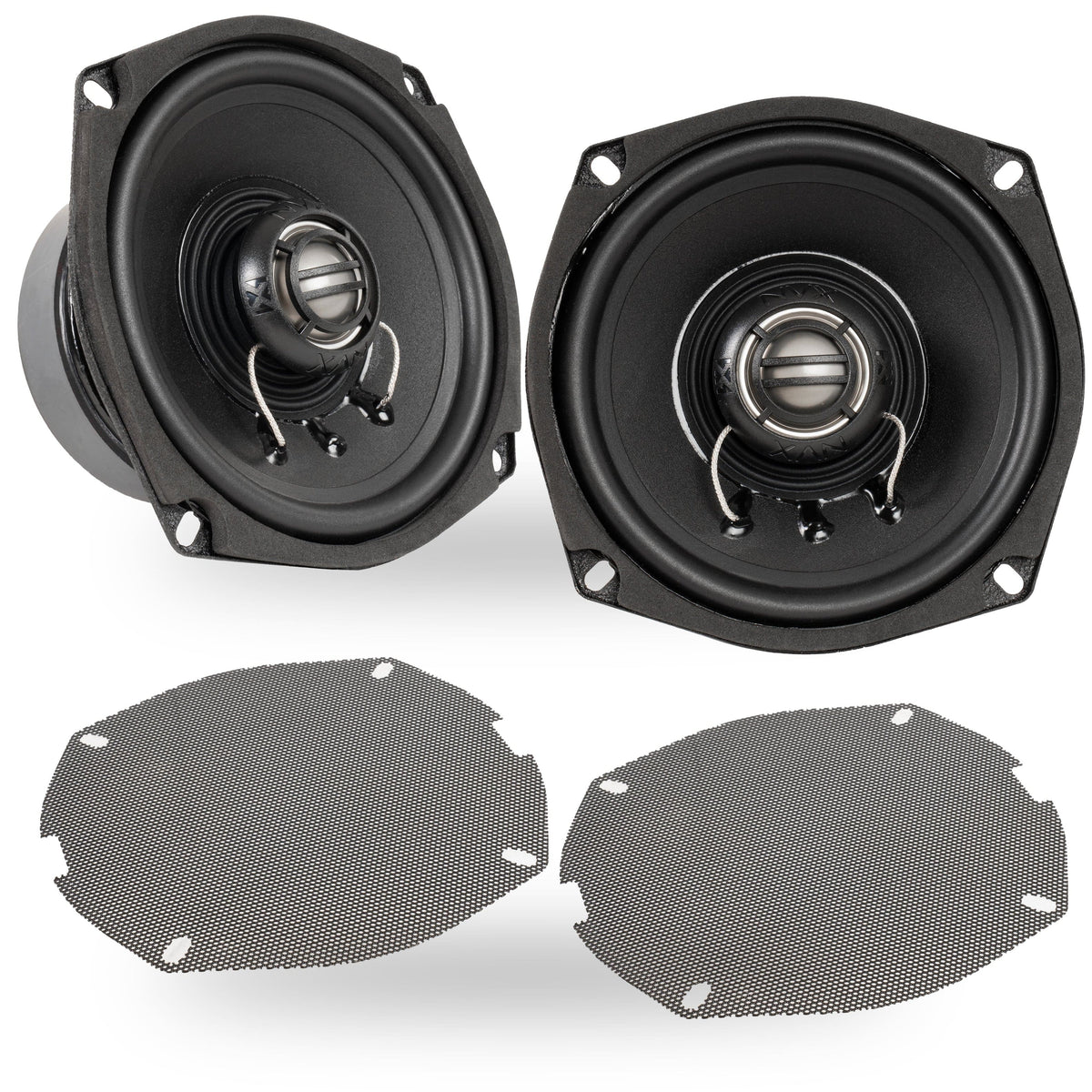 NVX - XFHD5F 300W RMS 5.25" Front Fairing Speakers for 1998-2013 Harley-Davidson Touring Models (Pair) - Black