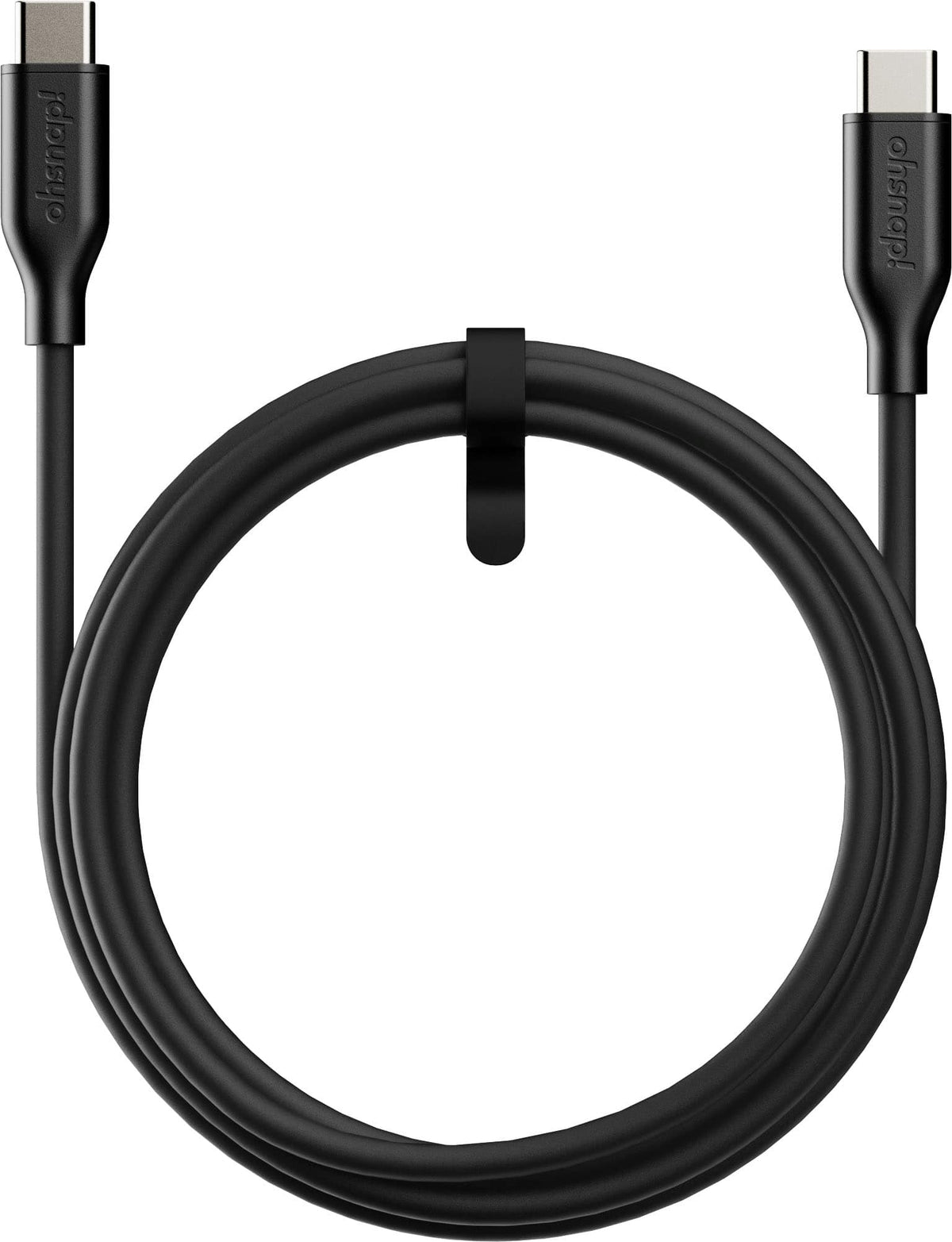 OhSnap - 240W USB-C to USB-C 6.6 feet Data Transfer Ultra Cable - Black