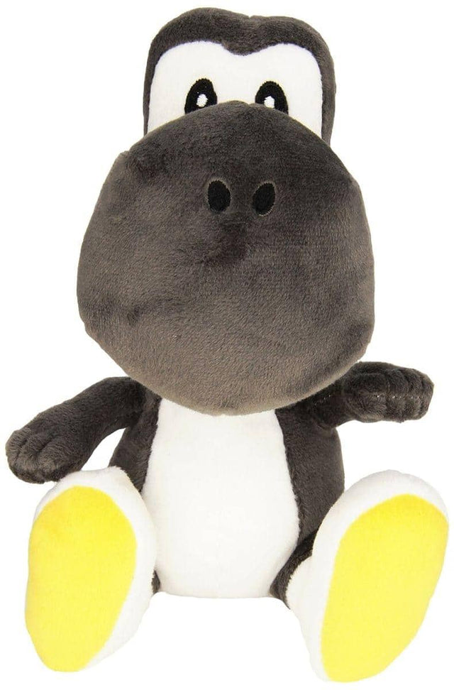 Front. Little Buddy - Super Mario Bros. 6" Plush: Black Yoshi - Black.