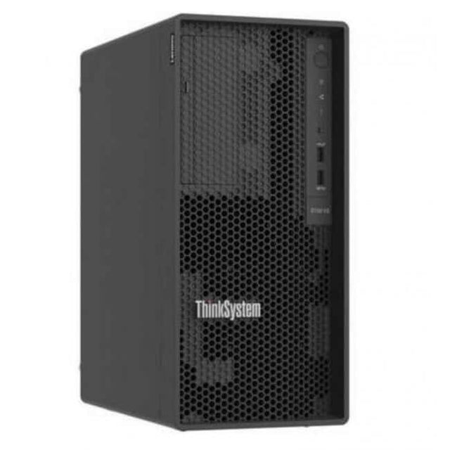 Front. Lenovo - Lenovo ThinkSystem ST50 V3 32GB RAM 6353P Tower Server - Intel Xeon 6353P Octa-Core Processor - 32GB TruDDR5 ECC Memory - Black.
