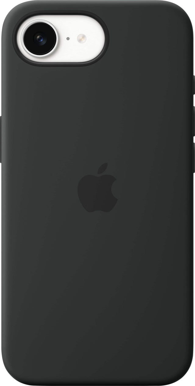 Front. Apple - iPhone 16e Silicone Case - Black.