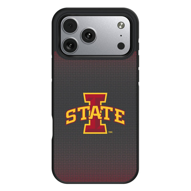 Front. Keyscaper - Iowa State Cyclones Bump Case with 8.2ft Drop Protection - 16 Pro - Black.
