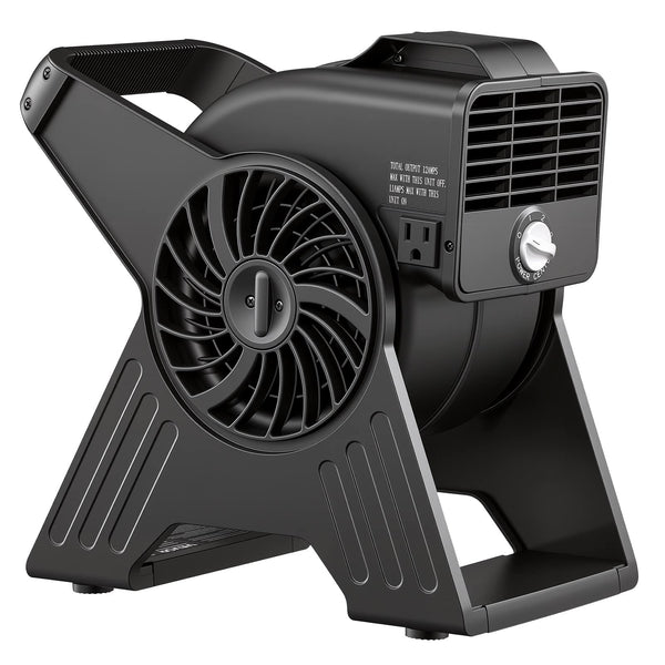 VEVOR - Blower Fan, 13 in Portable Utility Floor Fan, 300 CFM, 3 Speeds, Multi-Angle Airflow, Lightweight Portable High Velocity - Black