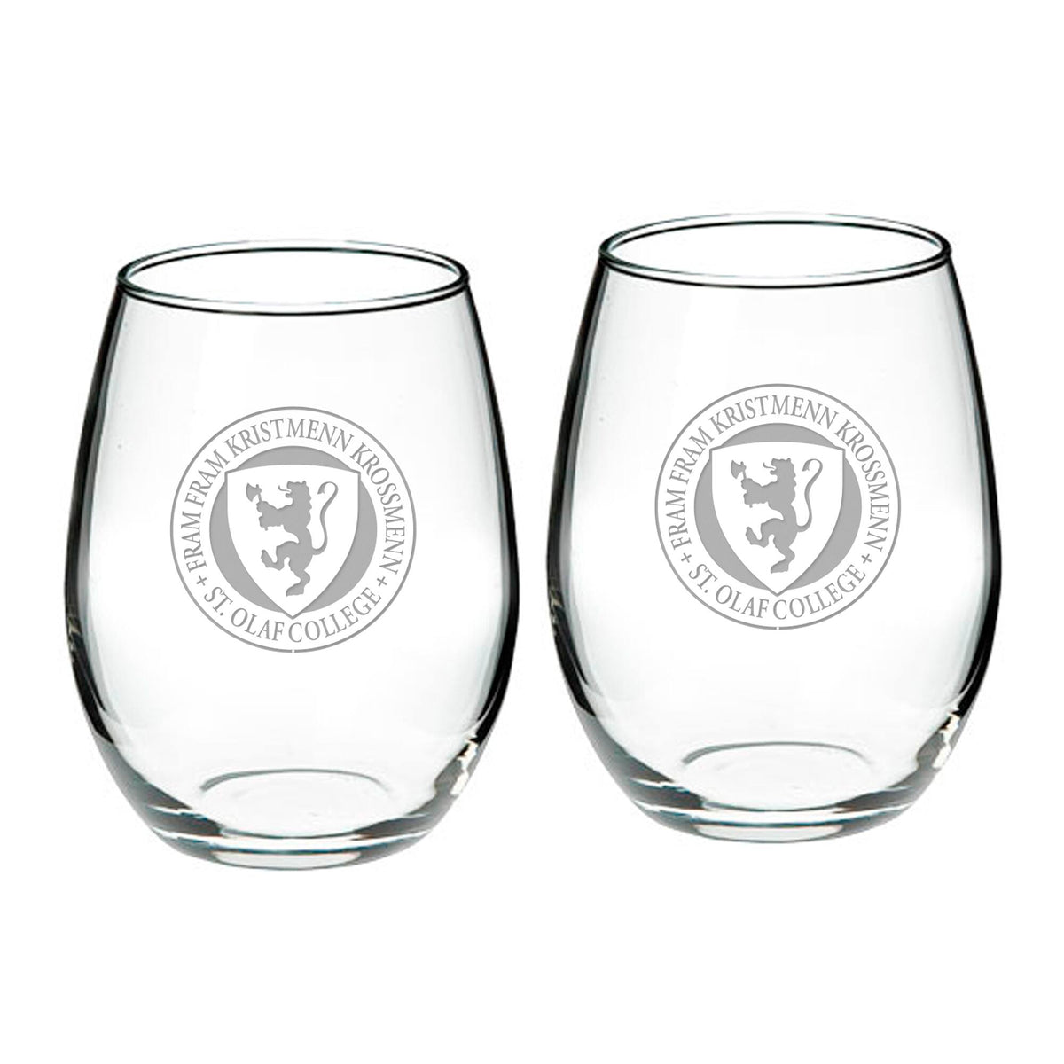Jardine - St. Olaf Oles 21oz. 2-Piece Stemless Wine Glass Set - Multicolor