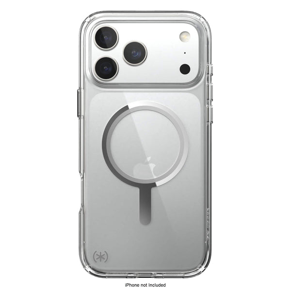 Speck - Presidio Perfect Clear with MagSafe Case for Apple iPhone 17 Pro Max - Clear/Silver