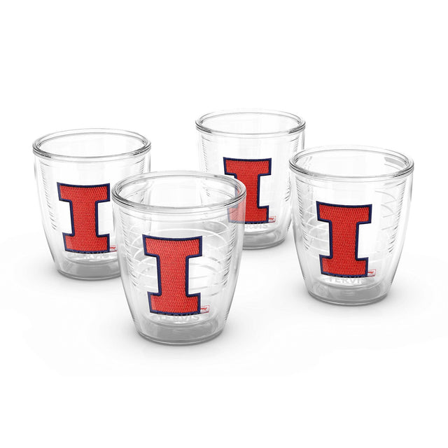 Front. Tervis - Illinois Fighting Illini 4-Pack 12oz. Emblem Tumbler Set - Multicolor.