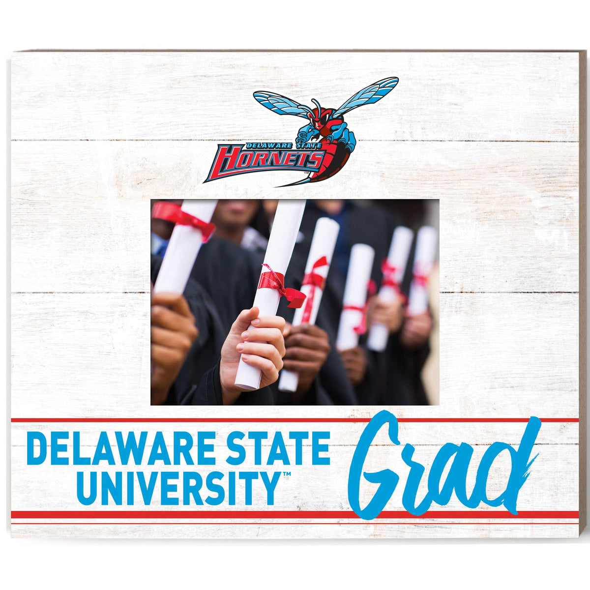 Jardine - Delaware State Hornets 11'' x 13'' Grad Picture Frame - White