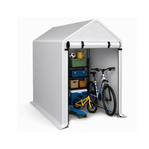Front. Winado - 6x3FT Bike Tent, Outdoor Portable Bicycle Storage Sheds Waterproof Cover for 2-3 Bikes, Storage Cover - Gray.