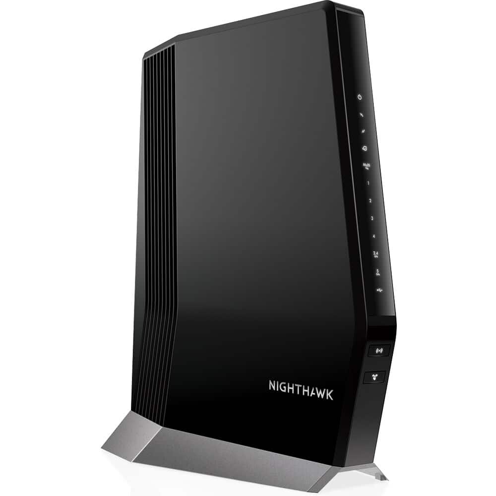 NETGEAR - CAX80-100NAR Nighthawk AX6000 6Gbps DOCSIS 3.1 WiFi 6 Cable Modem - Refurbished Excellent - Black