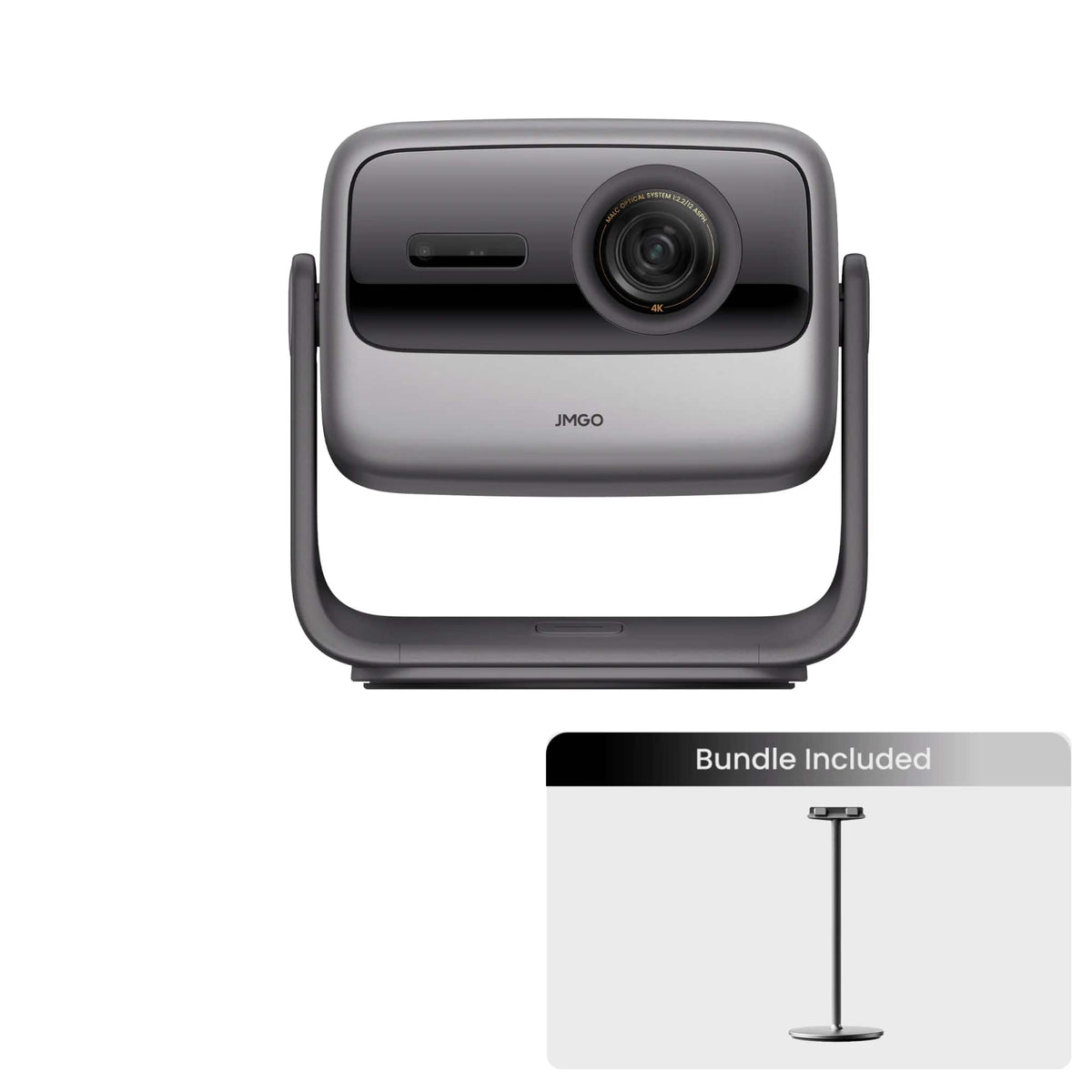 JmGO - N1S Ultimate 4K UHD Triple Laser Projector Google TV 3300 ISO Lumens Dolby Audio WiFi6 with Floor Stand - Dark Gray
