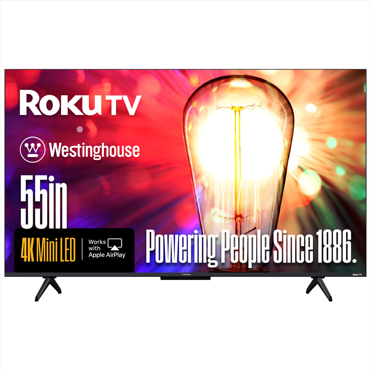 Westinghouse - 55-inch Mini-LED 4K UHD Roku TV with Dolby Vision, QLED, Local Dimming, MEMC, AirPlay 2 & HomeKit