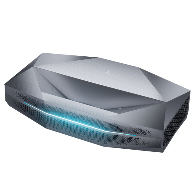 Front. AWOL Vision - Aetherion Max 4K Projector, Triple Laser UST Projector, 3300 ISO Lumens, Daytime Viewing - Dark Gunmetal.