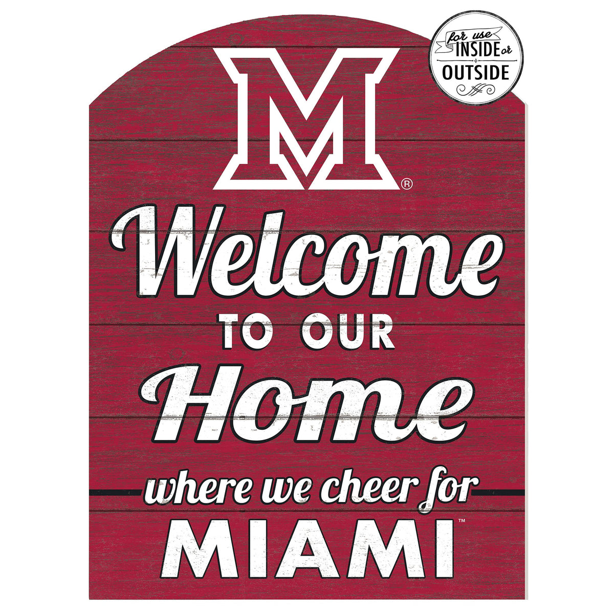 Jardine - Miami University RedHawks 16'' x 22'' Marquee Sign - Red