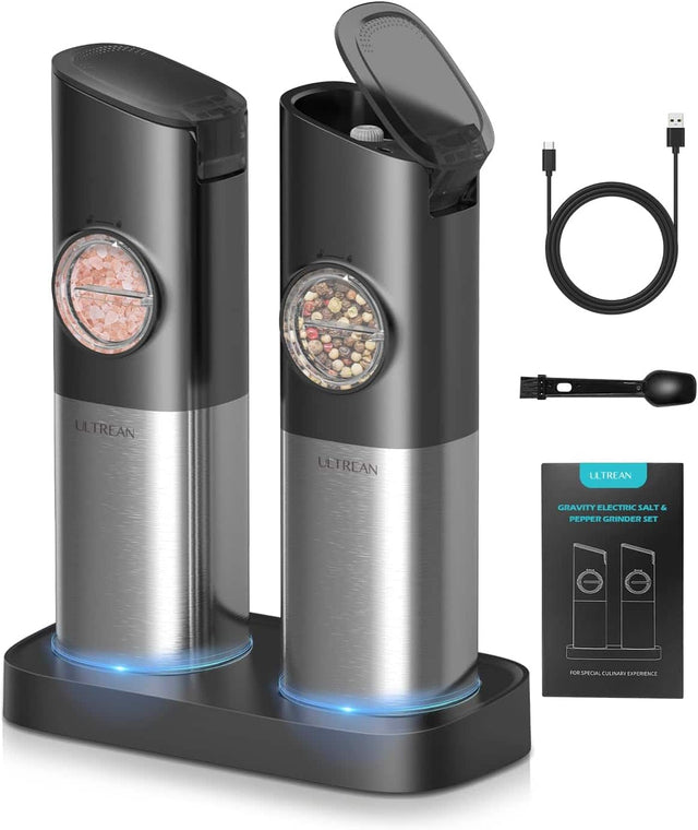 ULTREAN ULTREAN ULTREAN GRAVITY ELECTRIC SALT & PEPPER GRINDER SET FOR SPECIAL CULINARY EXPERIENCE