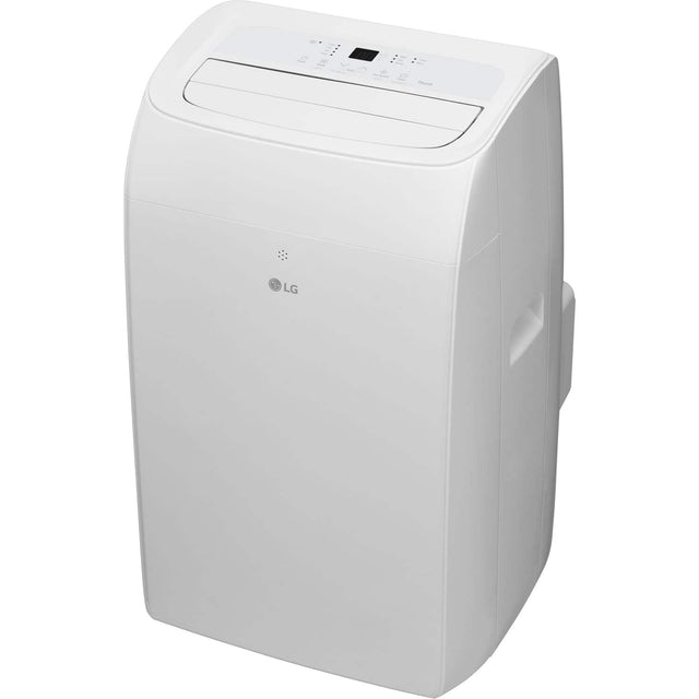 Front. LG - 450 Sq. Ft. 10,200 BTU DOE (14,000 BTU ASHRAE) Smart Portable Air Conditioner with Supplemental Heater - White.