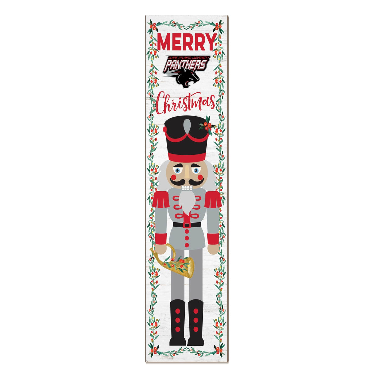 Jardine - Clark Atlanta University Panthers 11" x 46" Nutcracker Holiday Leaner Sign - White