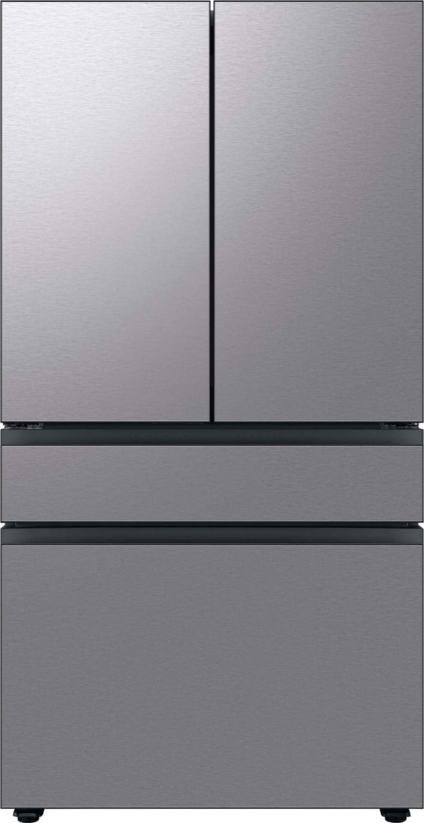 Samsung - 36 in. Wide BESPOKE 29 cu. ft. 4-Door French Door Smart Refrigerator with Beverage Center - Stainless Steel
