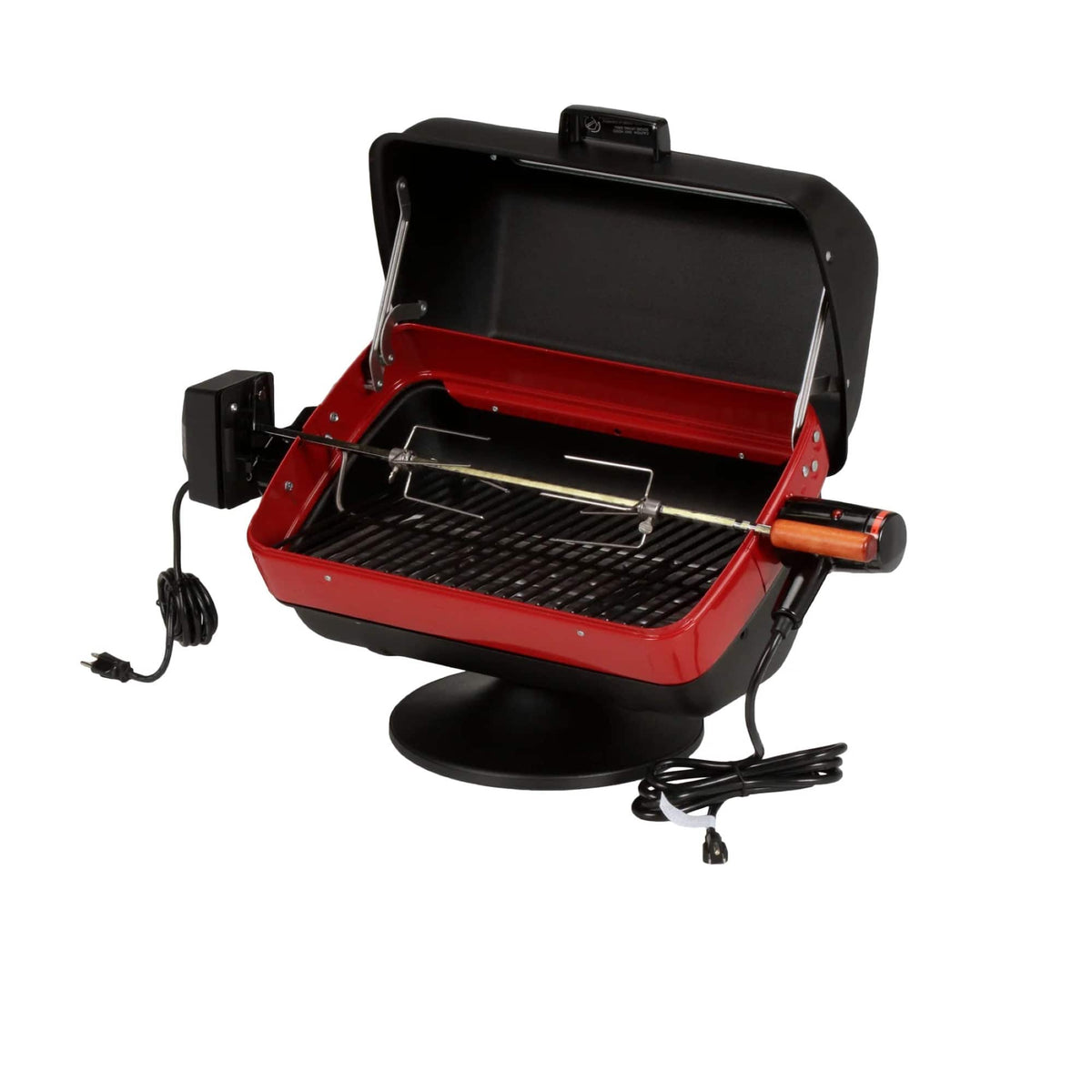Americana Grills - Americana 3-Zone Electric Tabletop BBQ Grill, Rotisserie-Ready with Window