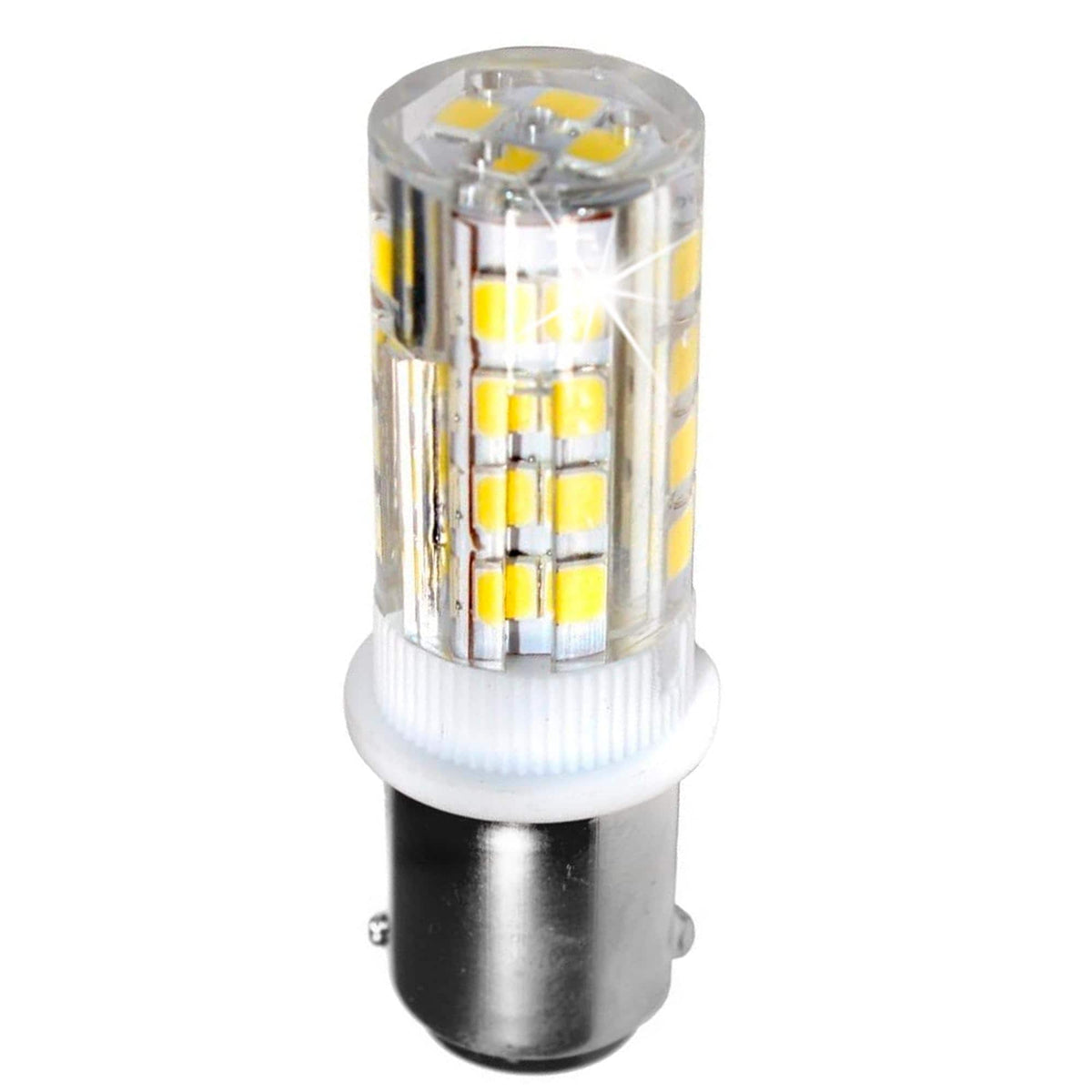 HQRP - BA15d LED Bulb Dual Contact Cool White 6300-7000K 32-SMD 12-24V DC for Marine/RV Trailer Lights
