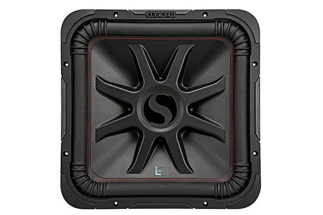 Front. KICKER - L7R 15" Dual-Voice-Coil 4-Ohm Subwoofer - Black.