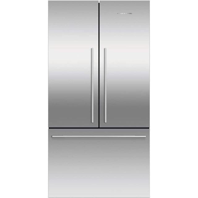 Front. Fisher & Paykel - ActiveSmart 20.1 Cu. Ft. French Door Counter-Depth Refrigerator - Stainless Steel.