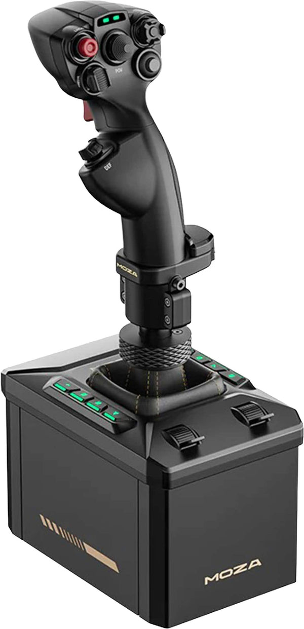 Moza Racing - AB6 Flight Sim Bundle with 6 Nm force feedback base and Moza MHG flightstick for Windows - Black