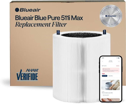 Blueair Blue Pure 511i Max Replacement Filter  
GENUINE FILTER FOR OPTIMAL PERFORMANCE  
AHAM VERIFIED  

Air filter  
Filter life: 100%  
Change your filter  
Your filter is ready to be changed. Follow device instructions to replace it.  
Buy filter  
Reset filter  

Guide to replace your filter  
How to replace your filter  
Get instructions