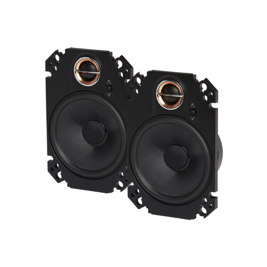 Front. Infinity - INFINITY KAPPA 463XF 4” x 6” two-way car audio plate  multi-element speaker / No Grill - Black.