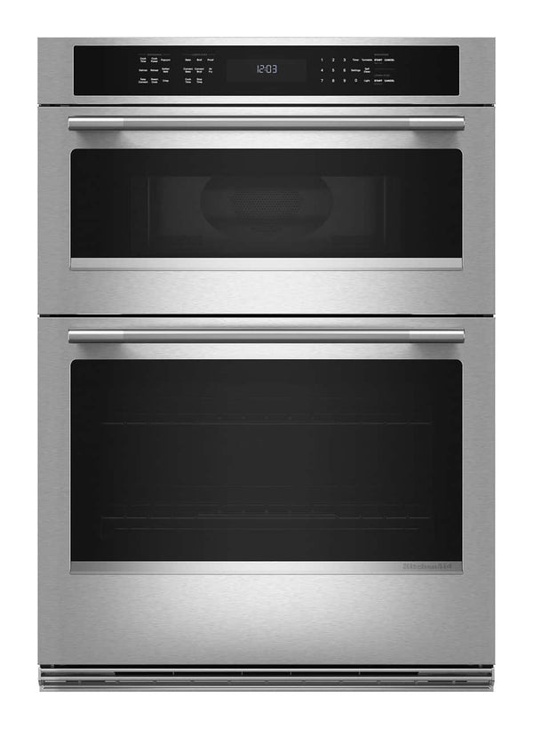 KitchenAid - 30 inch Built-In Electric Convection Combination Wall Oven with with No Preheat Air Fry Mode - Stainless Steel