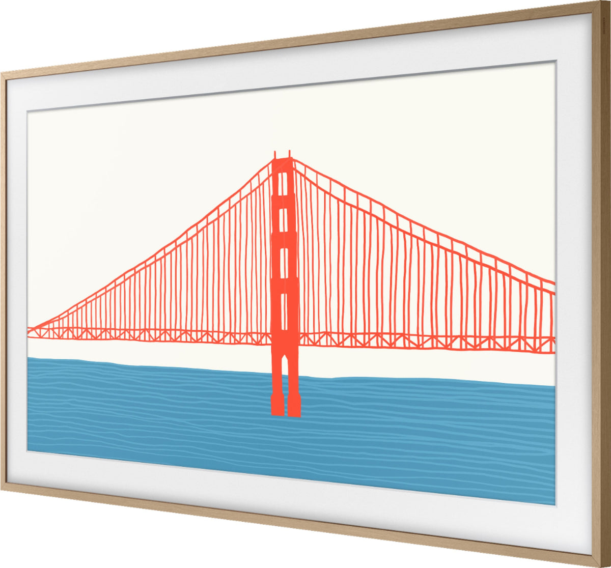 Samsung - 50” The Frame Customizable Bezel - Modern Teak