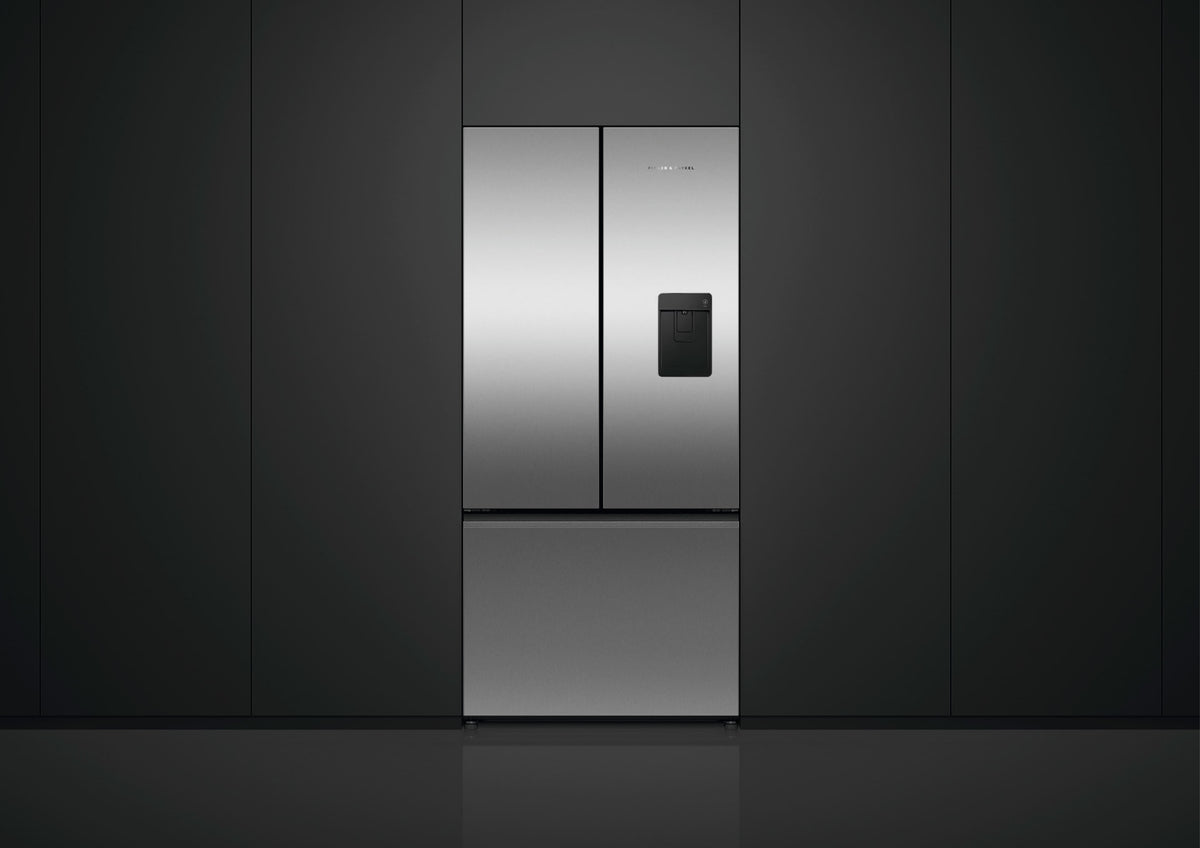 Fisher & Paykel - 32 in. Wide Counter-Depth 18 cu. Ft. Smart French Door Refrigerator with Ice and Water - Stainless Steel