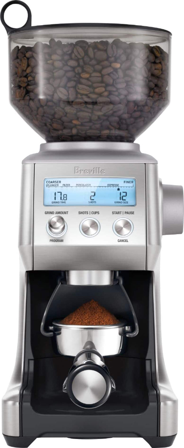 Front. Breville - the Smart Grinder Pro 12-Cup Coffee Grinder - Stainless Steel.