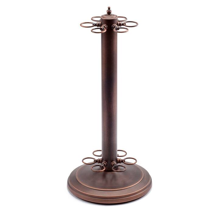 GSE Games & Sports Expert - Metal 6 Floor Stand Pool Cue Rack, Billiard Pool Cue Rack Only - Oil Rubbed Bronze - Oil-Rubbed Bronze