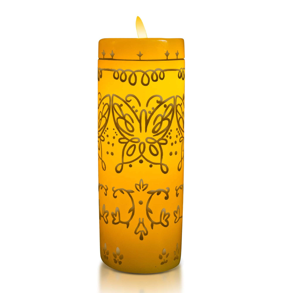 Disney - Encanto Alma's Miracle LED Flameless Candle Replica | 8 Inches Tall - Yellow