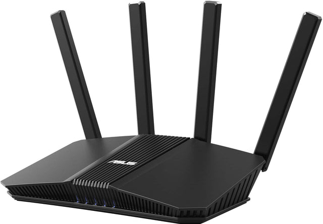 Front. ASUS - RT-BE59 BE5000 Dual-Band Wi-Fi 7 Router - Black.