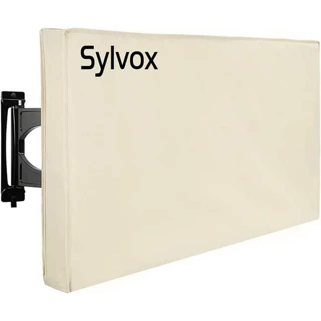 Front. Sylvox - SYLVOX 40-43 Inch Outdoor TV Cover, Weatherproof Protector with Remote Pocket, Gray - Gray.