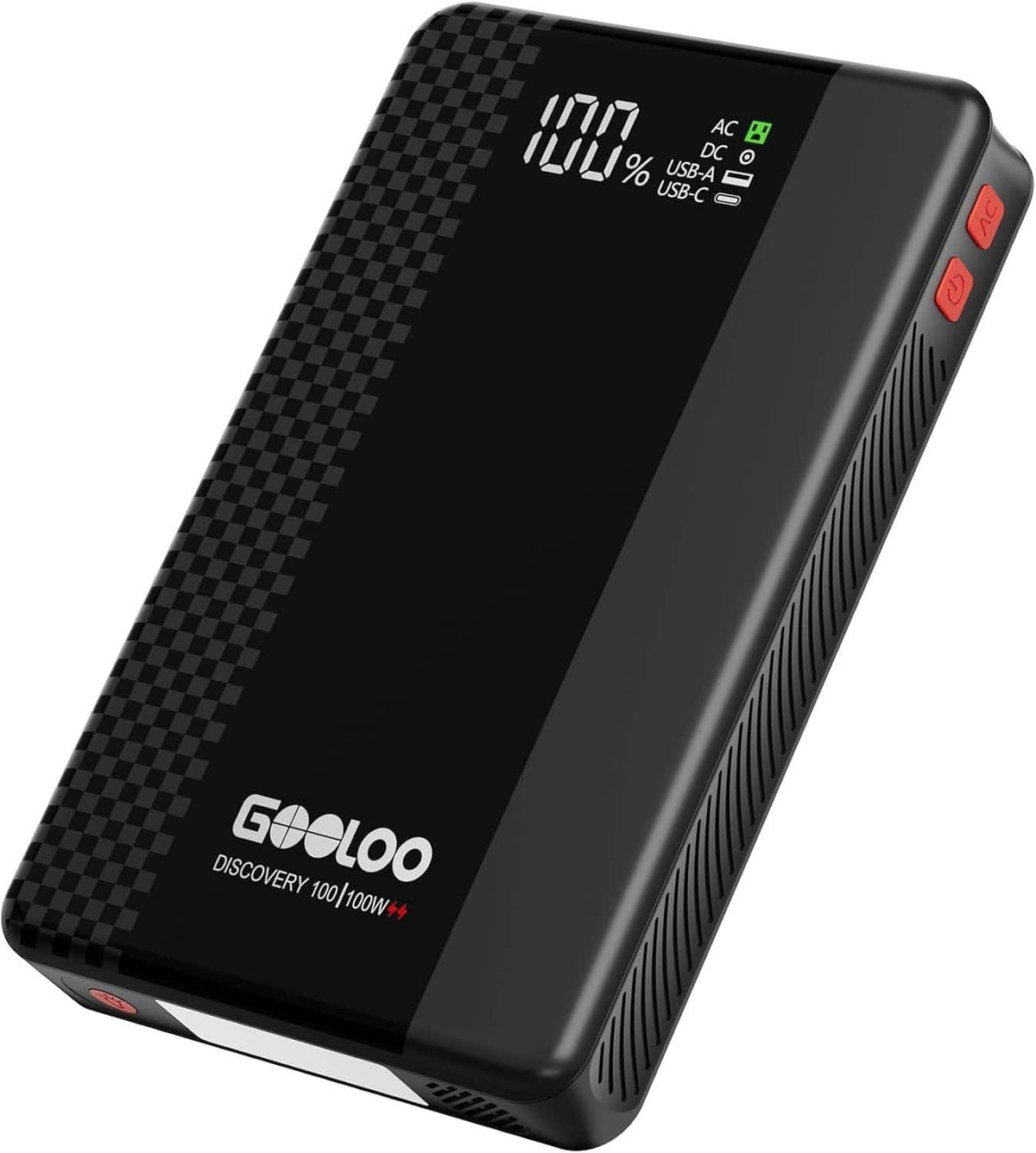 GOOLOO - Discovery 100 Portable Power Station, 99.9Wh, 100W AC Outlet, 1-Hour Fast Charge for Camping & Home Backup (99.9 Wh Capacity)