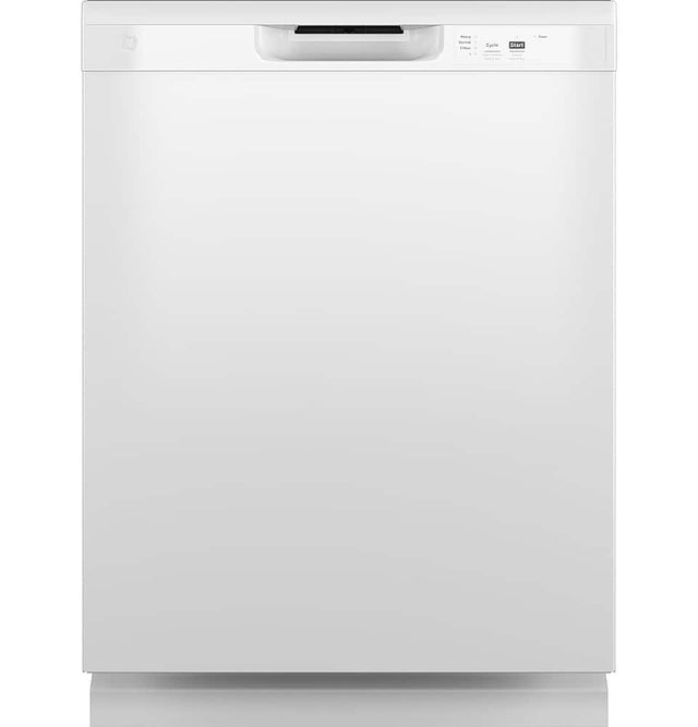 Front. GE - Front Control Dishwasher with 60dBA - White.