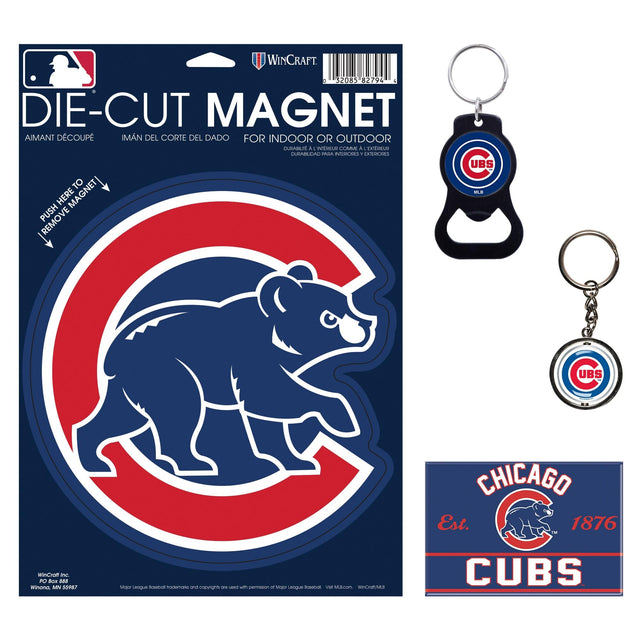 **WINCRAFT**

**DIE-CUT MAGNET**

**AIMANT DÉCOUPÉ**  
**IMÁN DEL CORTE DEL DADO**  
**FOR INDOOR OR OUTDOOR**  
**DURABLE A L'INTÉRIEUR OU À L'EXTÉRIEUR**  
**PARA INTERIORES Y EXTERIORES**

**PUSH HERE TO REMOVE MAGNET**  
**PUSH HERE TO REMOVE MAGNET**

**UBS**  
**MLB**

**CHICAGO**  
**Est. 1876**  
**CUBS**

**WinCraft Inc.**  
**Winona, MN 55987**

**Major League Baseball trademarks and copyrights are used with permission of Major League Baseball.**

**UBS.com**  
**WinCraftMLS**

**32085 82794**
