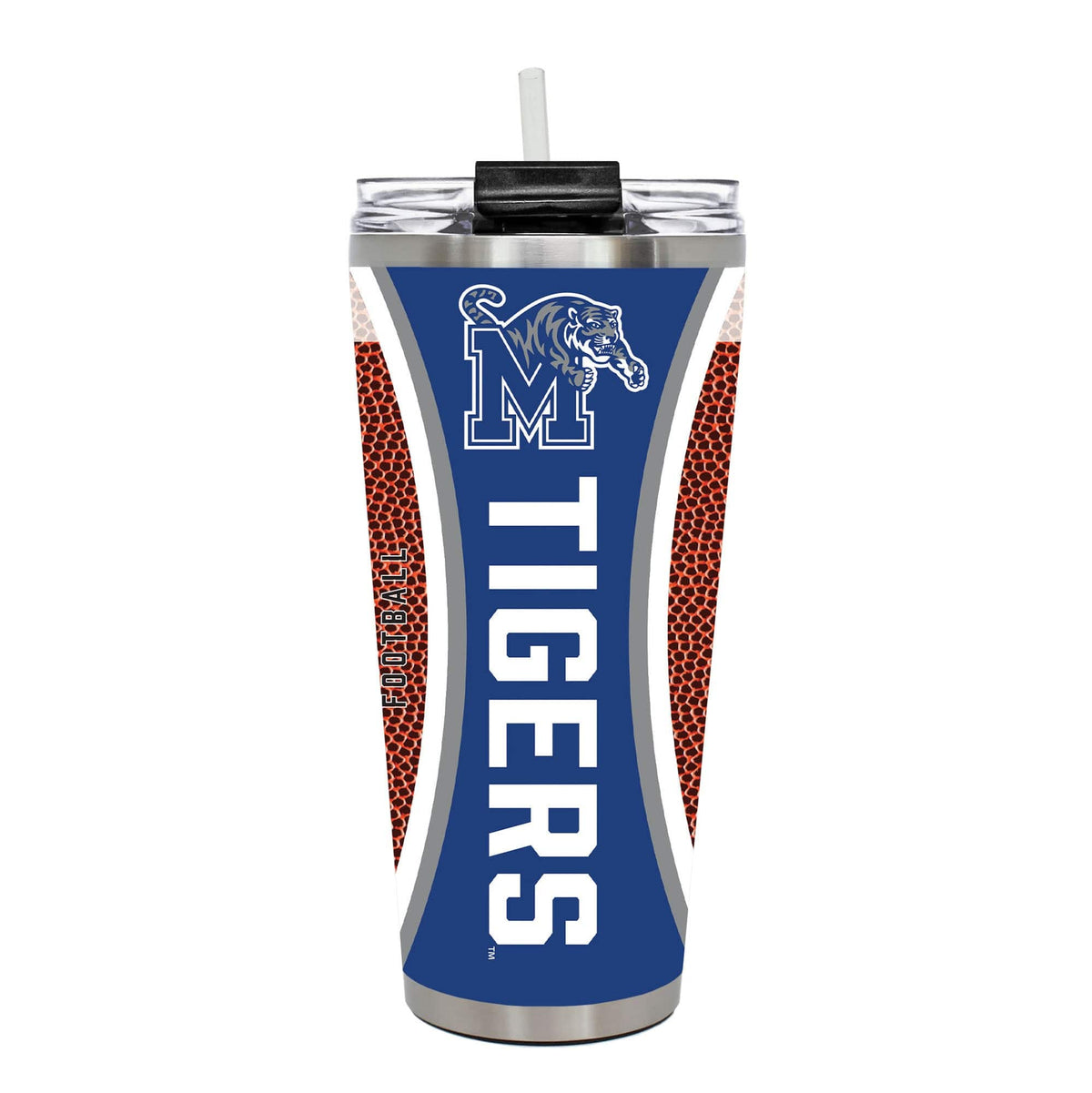 Great American Products - Memphis Tigers 32oz. Big Slim Game Ball Travel Tumbler - Brown