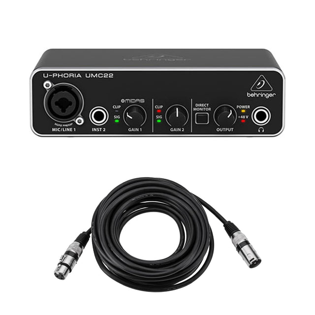 U-PHORIA UMC22  
OMDAS  
CLIP SIG CLIP SIG  
DIRECT MONITOR  
behringer  
POWER +48 V  
MIC/LINE 1  
INST 2  
GAIN 1  
GAIN 2  
OUTPUT