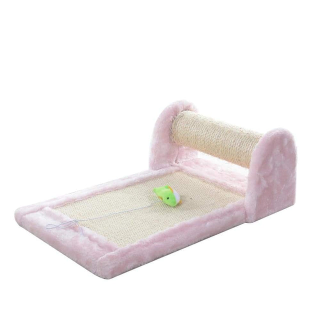 Front. Armarkat - Rolling Real Wood Cat Scratcher Toy Sisal Scratching Board For Cats Training - Pink.