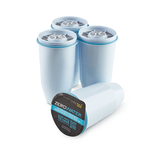 Angle. ZeroWater - 5-stage water filter replacement - 4 pack - White.