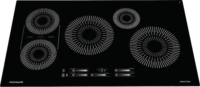 Front. Frigidaire - 36" Built-in Induction Electric Cooktop - Black.
